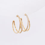TAI JEWELRY Earrings Double Oval Hoops