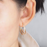 TAI JEWELRY Earrings Double Oval Hoops
