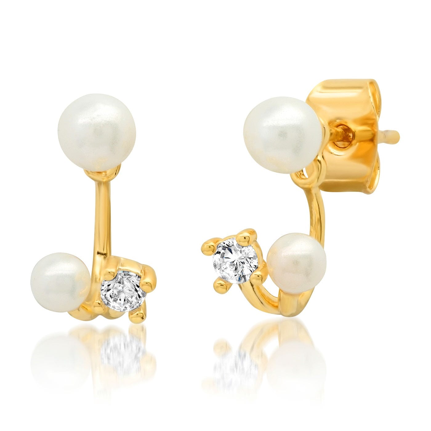 TAI JEWELRY | Double Pearl Ear Jacket | Earrings |