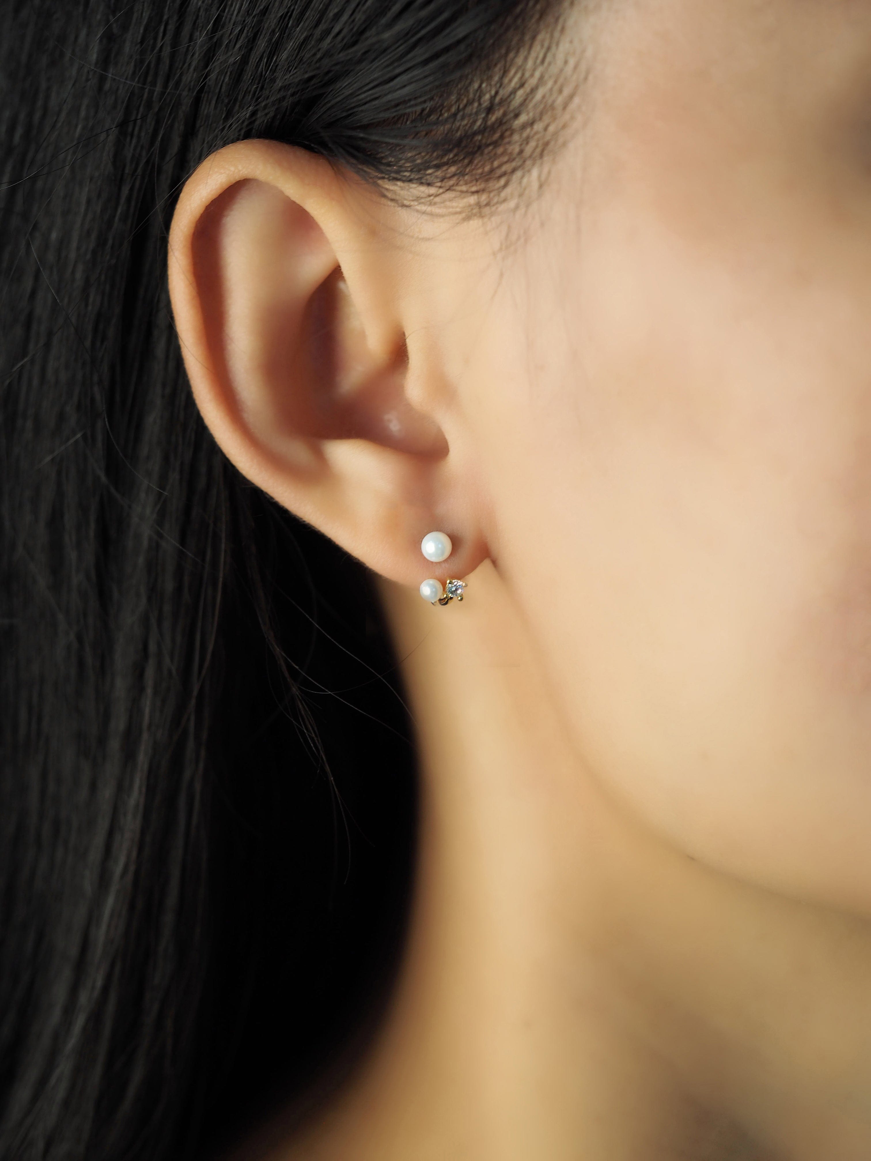 TAI JEWELRY | Double Pearl Ear Jacket | Earrings |