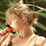 TAI JEWELRY | Double Row High Low Tubular Hoop | Earrings |