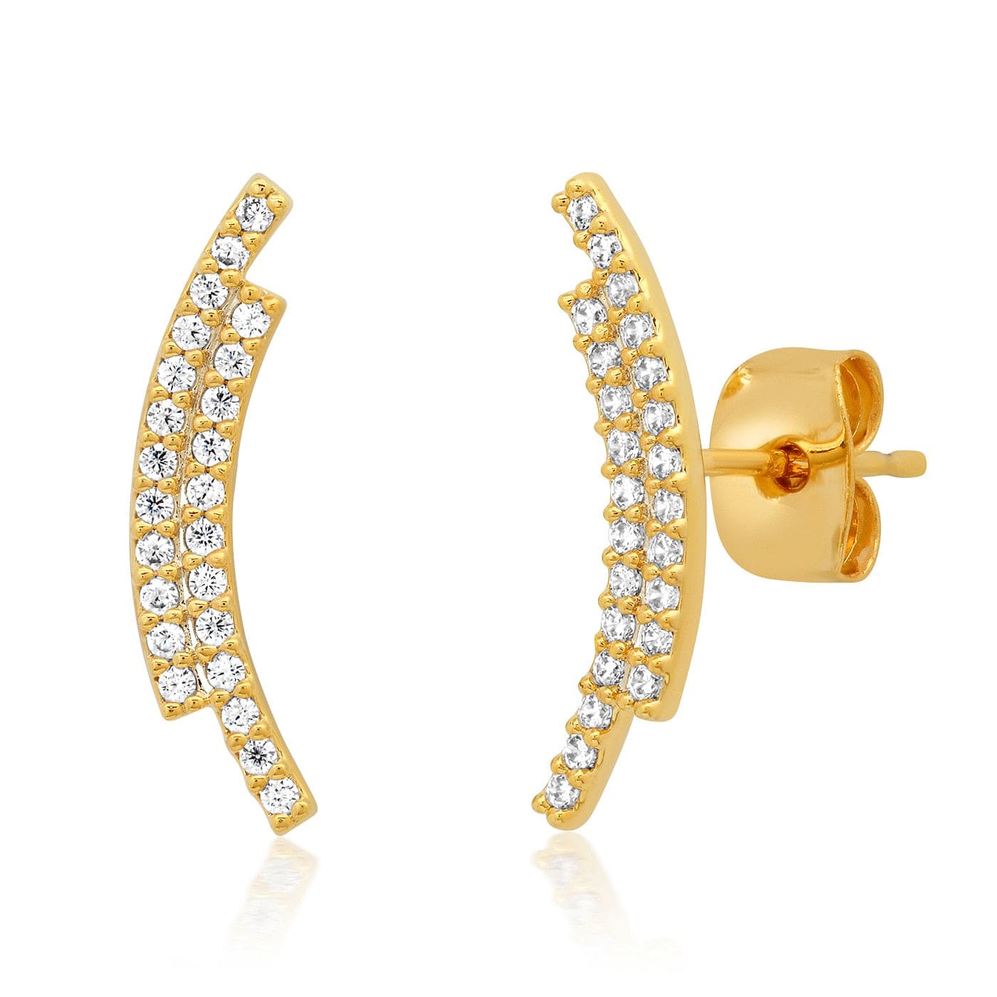 TAI JEWELRY | Double Stick CZ Climber | Earrings |