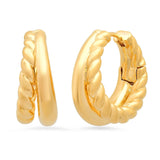 TAI JEWELRY Earrings Gold Double Twist Hoop