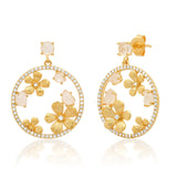 TAI JEWELRY Earrings Drop Earring With Flowers