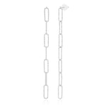 TAI JEWELRY Earrings Silver Drop Link Chain Earrings