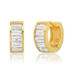TAI JEWELRY Earrings East West Baguette Huggie