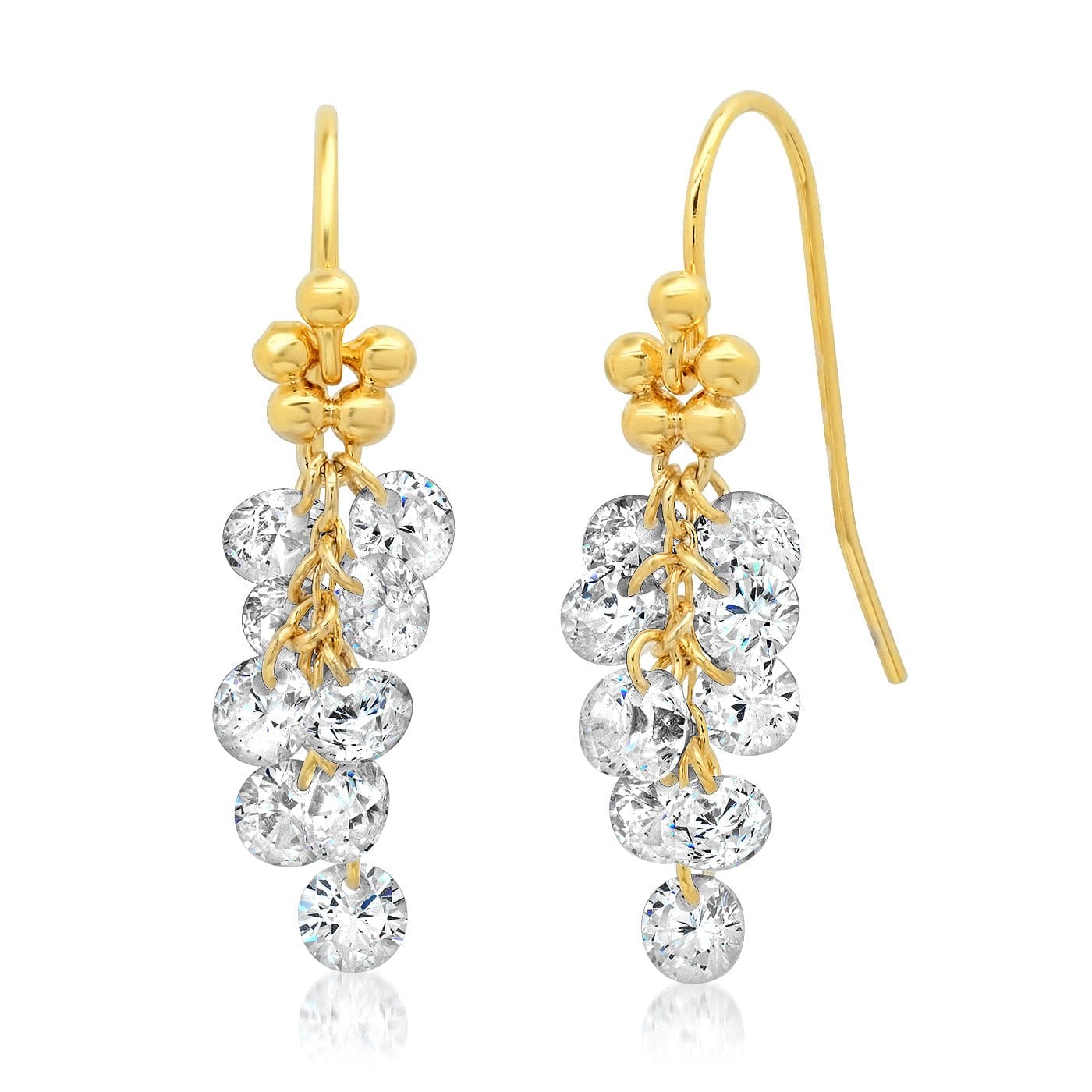 TAI JEWELRY Earrings Elongated Cluster CZ Earrings