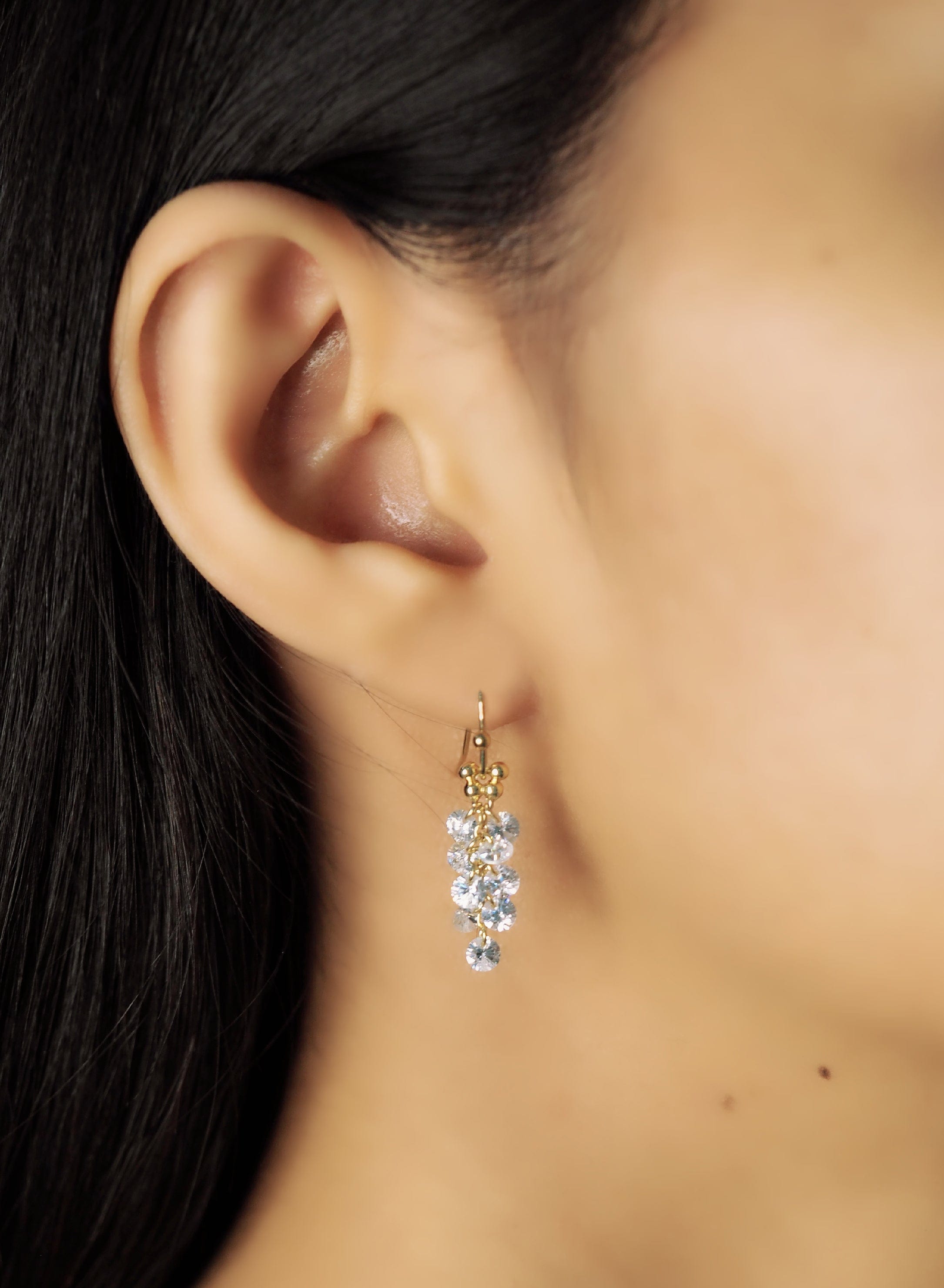 TAI JEWELRY Earrings Elongated Cluster CZ Earrings
