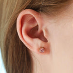 TAI JEWELRY Earrings Enamel Bezel Heart Studs