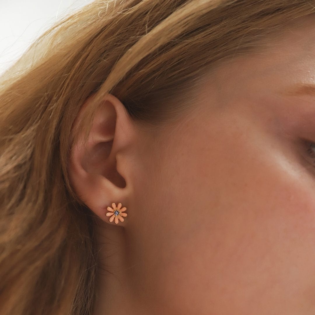 TAI JEWELRY | Enamel Bird and Flower Mismatch Studs | Earrings |