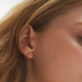 TAI JEWELRY Earrings Enamel Bird and Flower Mismatch Studs