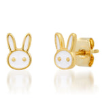 TAI JEWELRY Earrings Enamel Bunny Studs