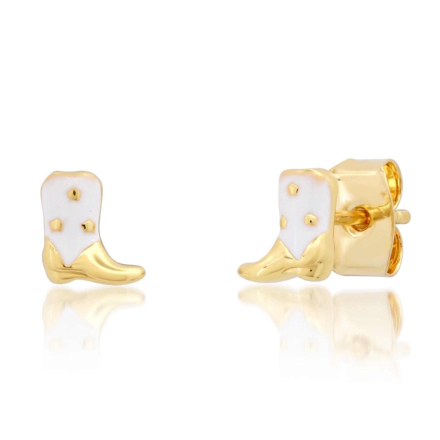 TAI JEWELRY Earrings Enamel Cowboy Boot Studs