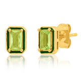 TAI JEWELRY | Enamel CZ Baguette Studs | Earrings |