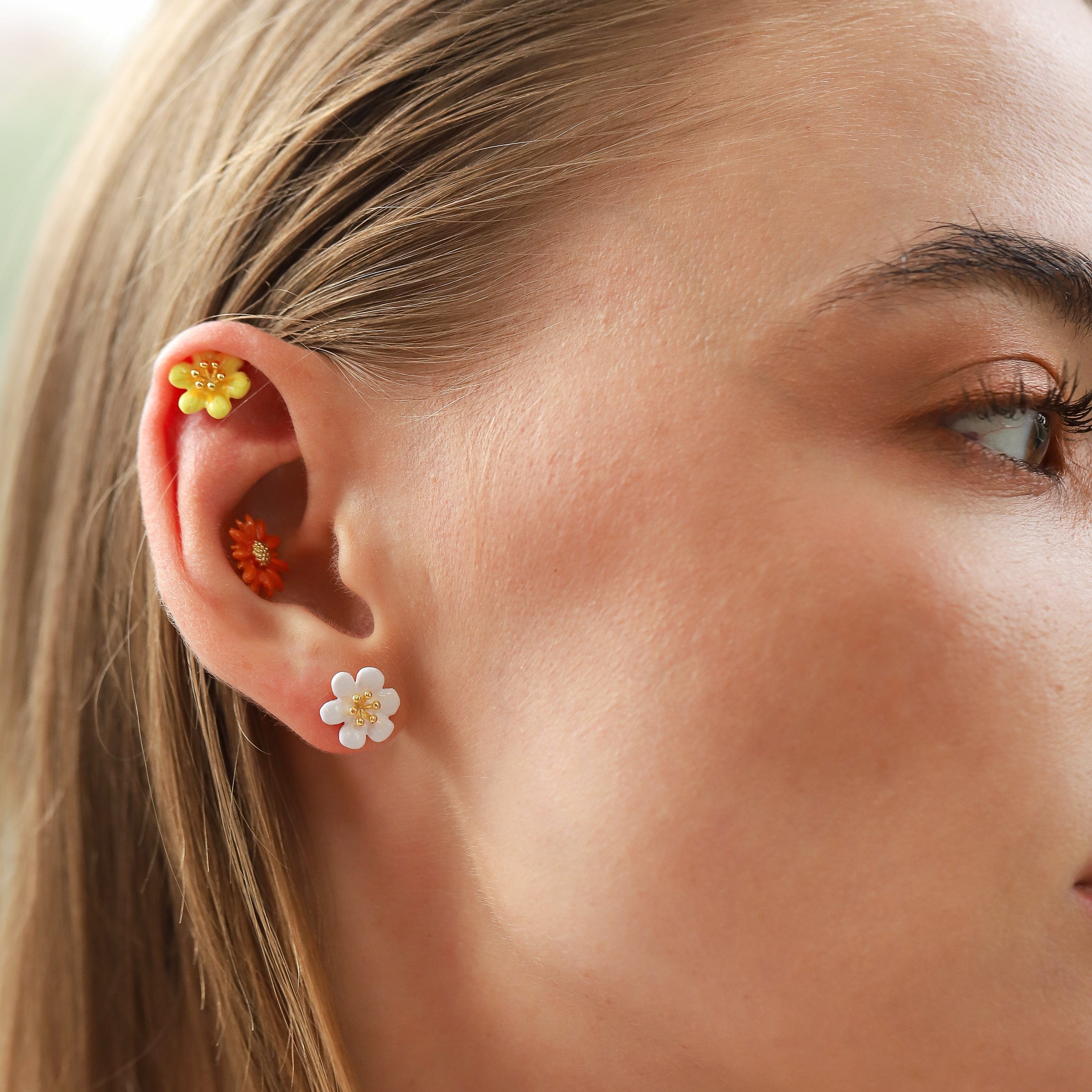 TAI JEWELRY | Enamel Flower Studs | Earrings |