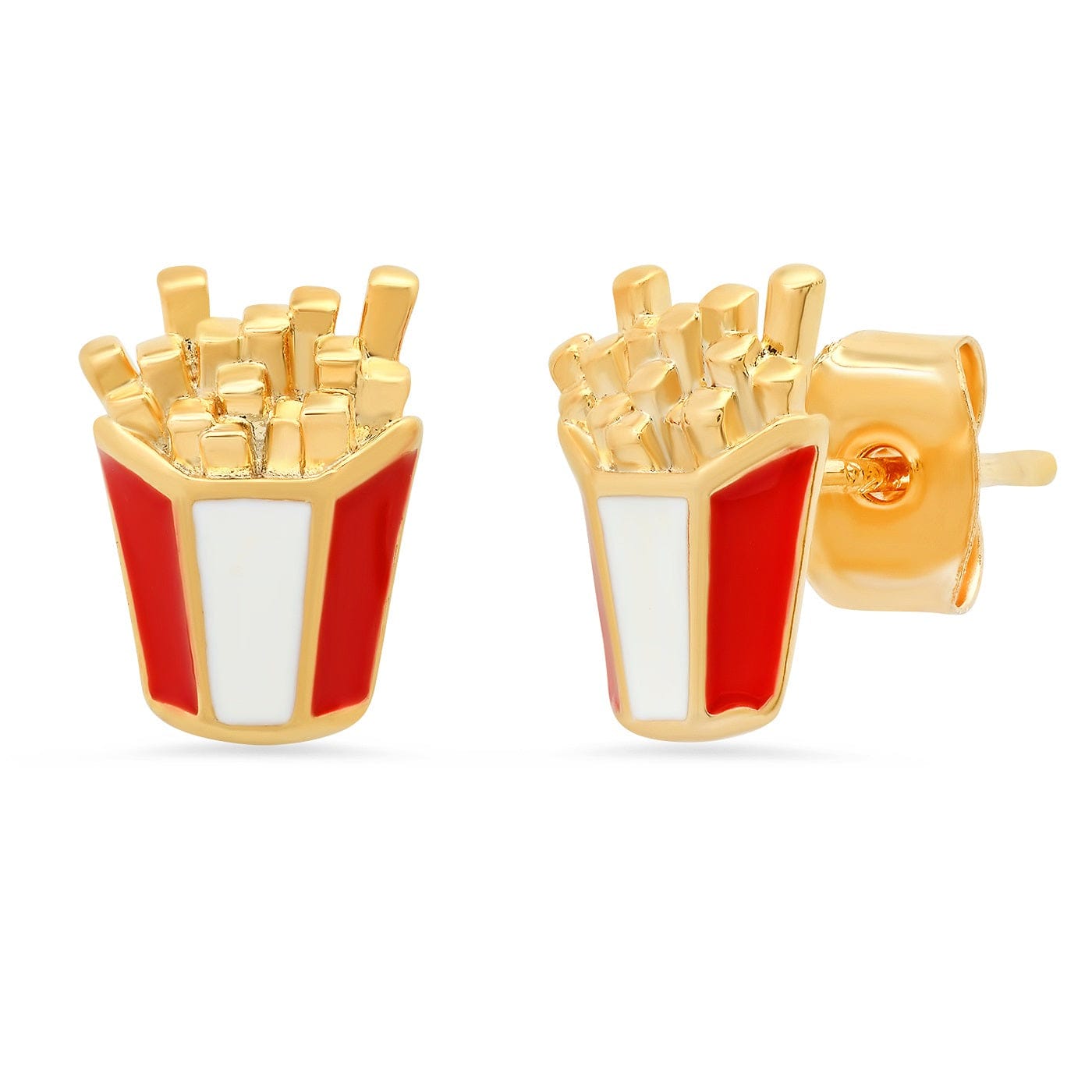 TAI JEWELRY Earrings Enamel French Fry Studs