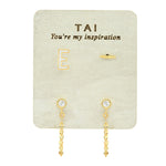 TAI JEWELRY | Enamel Monogram Stud Set | Earrings |