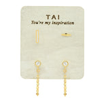 TAI JEWELRY | Enamel Monogram Stud Set | Earrings |