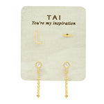 TAI JEWELRY | Enamel Monogram Stud Set | Earrings |