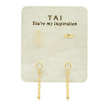 TAI JEWELRY | Enamel Monogram Stud Set | Earrings |