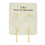 TAI JEWELRY | Enamel Monogram Stud Set | Earrings |