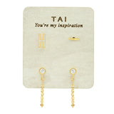TAI JEWELRY | Enamel Monogram Stud Set | Earrings |