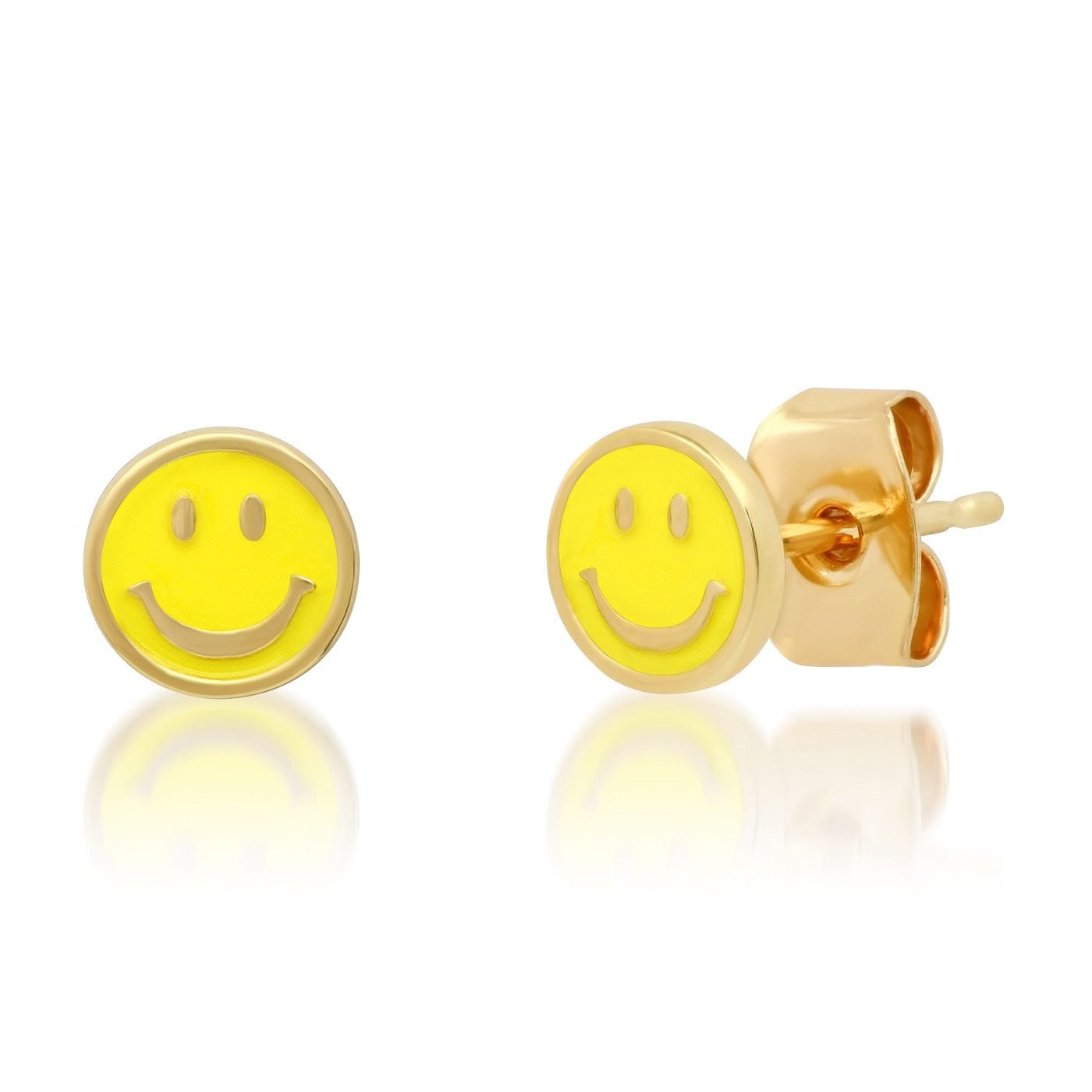 TAI JEWELRY | Enamel Smiley Face Studs | Earrings |