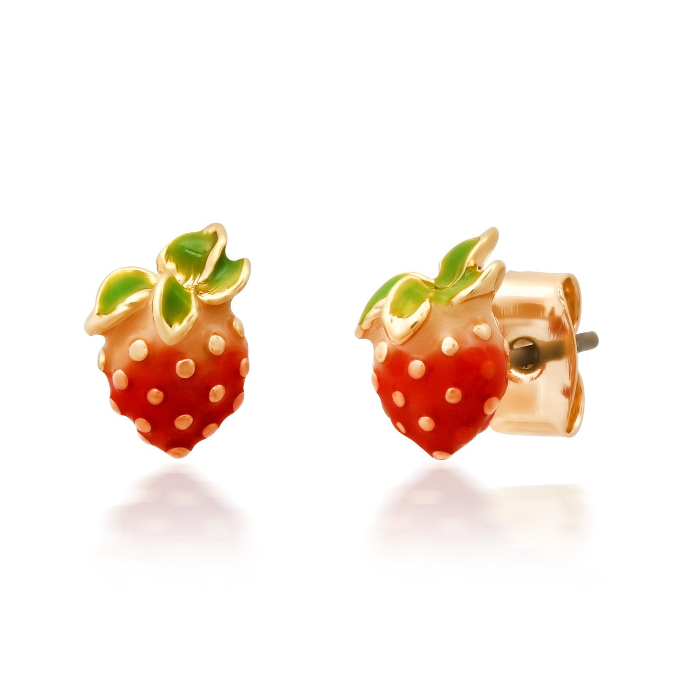 TAI JEWELRY | Enamel Strawberry Studs | Earrings |