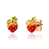 TAI JEWELRY | Enamel Strawberry Studs | Earrings |