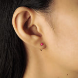 TAI JEWELRY | Enamel Stud Huggie | Earrings |