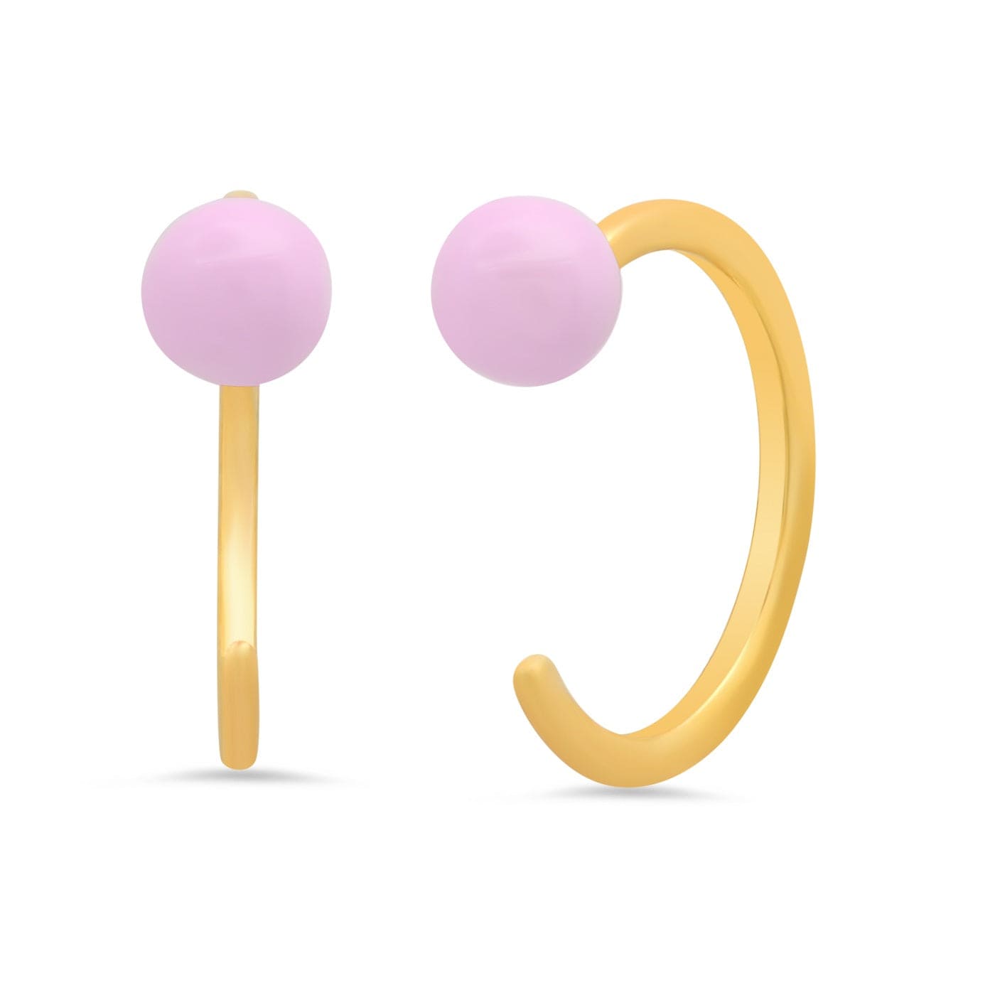 TAI JEWELRY | Enamel Stud Huggie | Earrings |