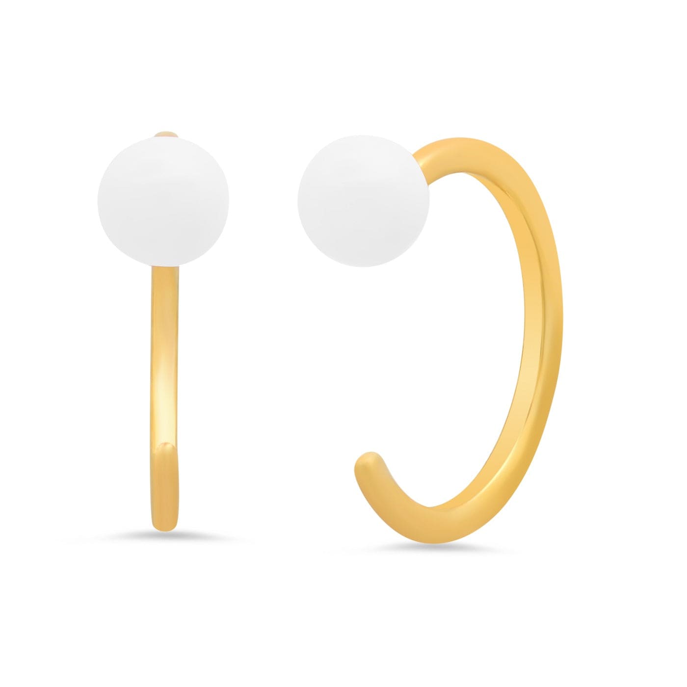 TAI JEWELRY | Enamel Stud Huggie | Earrings |