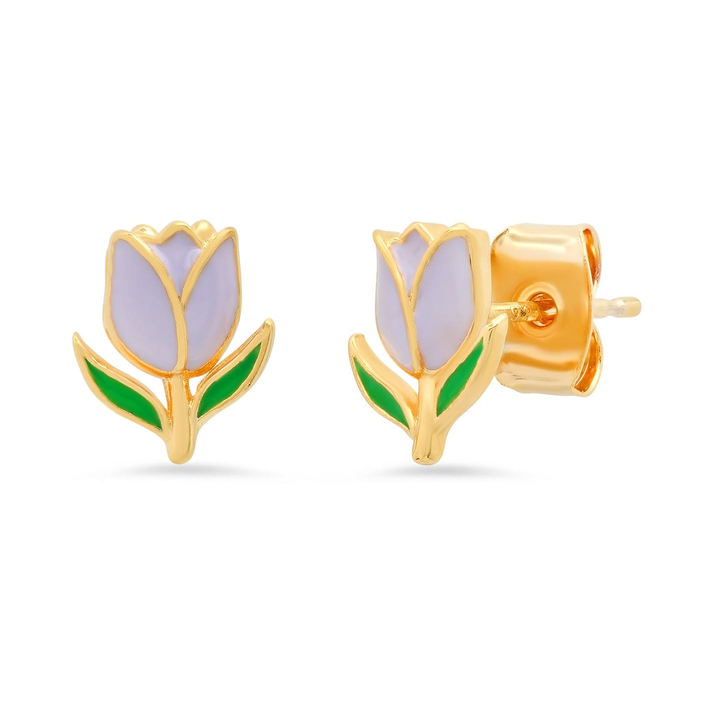 TAI JEWELRY Earrings Enamel Tulip Studs