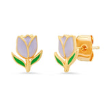 TAI JEWELRY | Enamel Tulip Studs | Earrings |