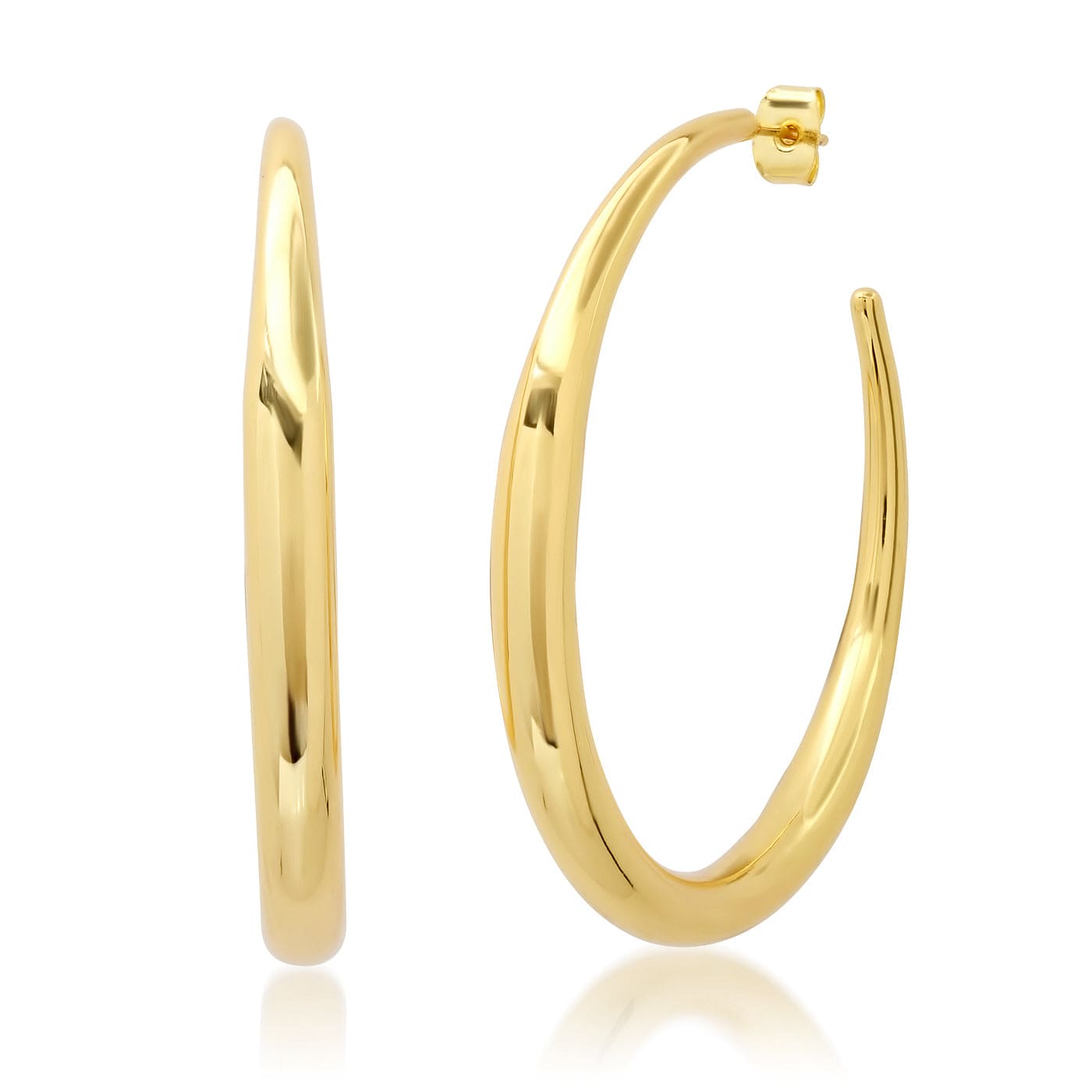 TAI JEWELRY Earrings Extra Large Thin to Thick Gold Hoops