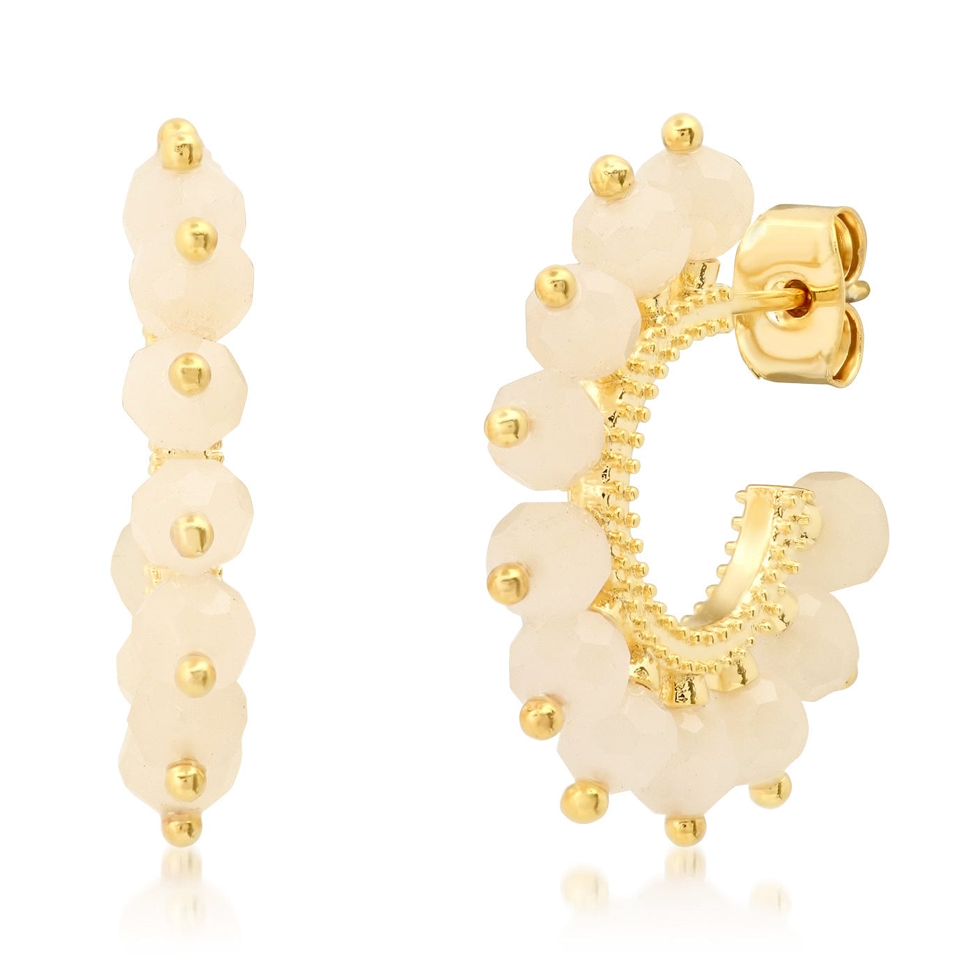 TAI JEWELRY Earrings Fauna Beaded Huggies