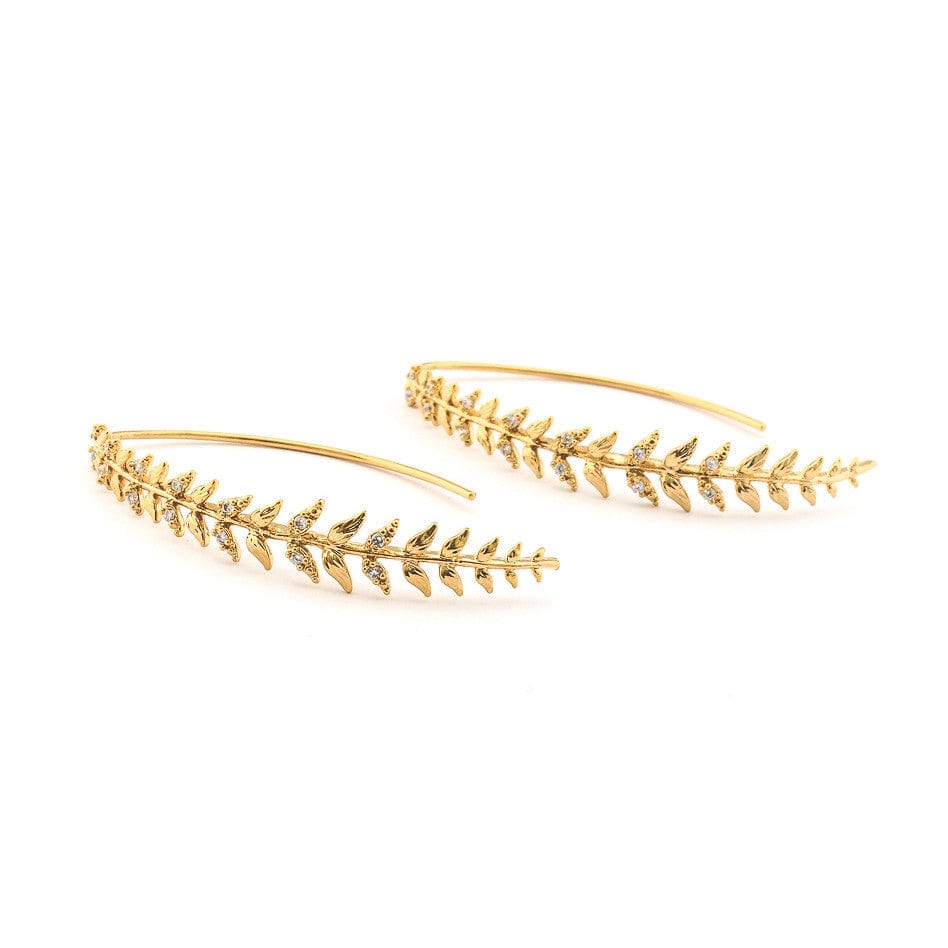 TAI JEWELRY | Feather Hoop Earrings | Earrings |