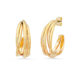 TAI JEWELRY Earrings Five Row Twisted Hoop