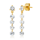 TAI JEWELRY Earrings Floating Linear Gem Drop Earrings