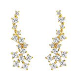 TAI JEWELRY Earrings Flower Cz Crawler