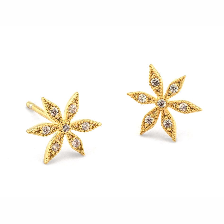 TAI JEWELRY Earrings gold Flower Post Earring