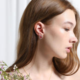 TAI JEWELRY Earrings Flower Studs With Rose Center