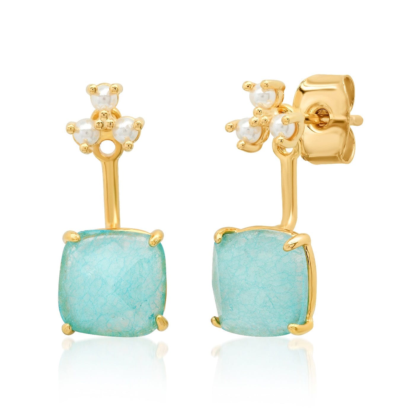 TAI JEWELRY | Freshwater Pearl And Glass Ear Jacket | Earrings |