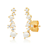 TAI JEWELRY Earrings Freshwater Pearl Climbers