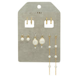 TAI JEWELRY | Freshwater Pearl Huggie Pack | Earrings |
