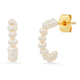 TAI JEWELRY | Freshwater Pearl Post Huggie | Earrings |
