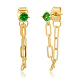 TAI JEWELRY | Front To Back Chain Link Stud Earring | Earrings |
