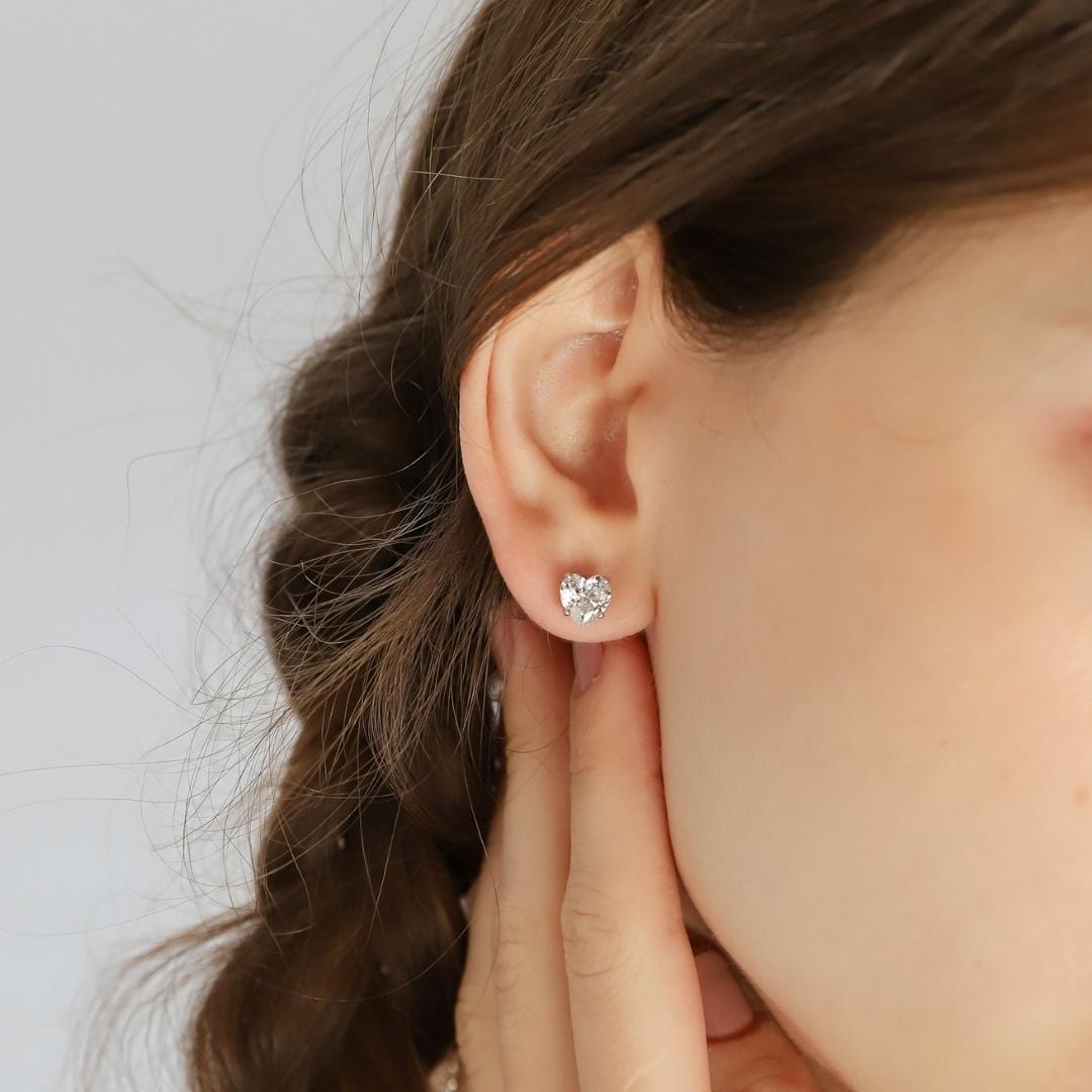 TAI JEWELRY | Glass Heart Studs | Earrings |