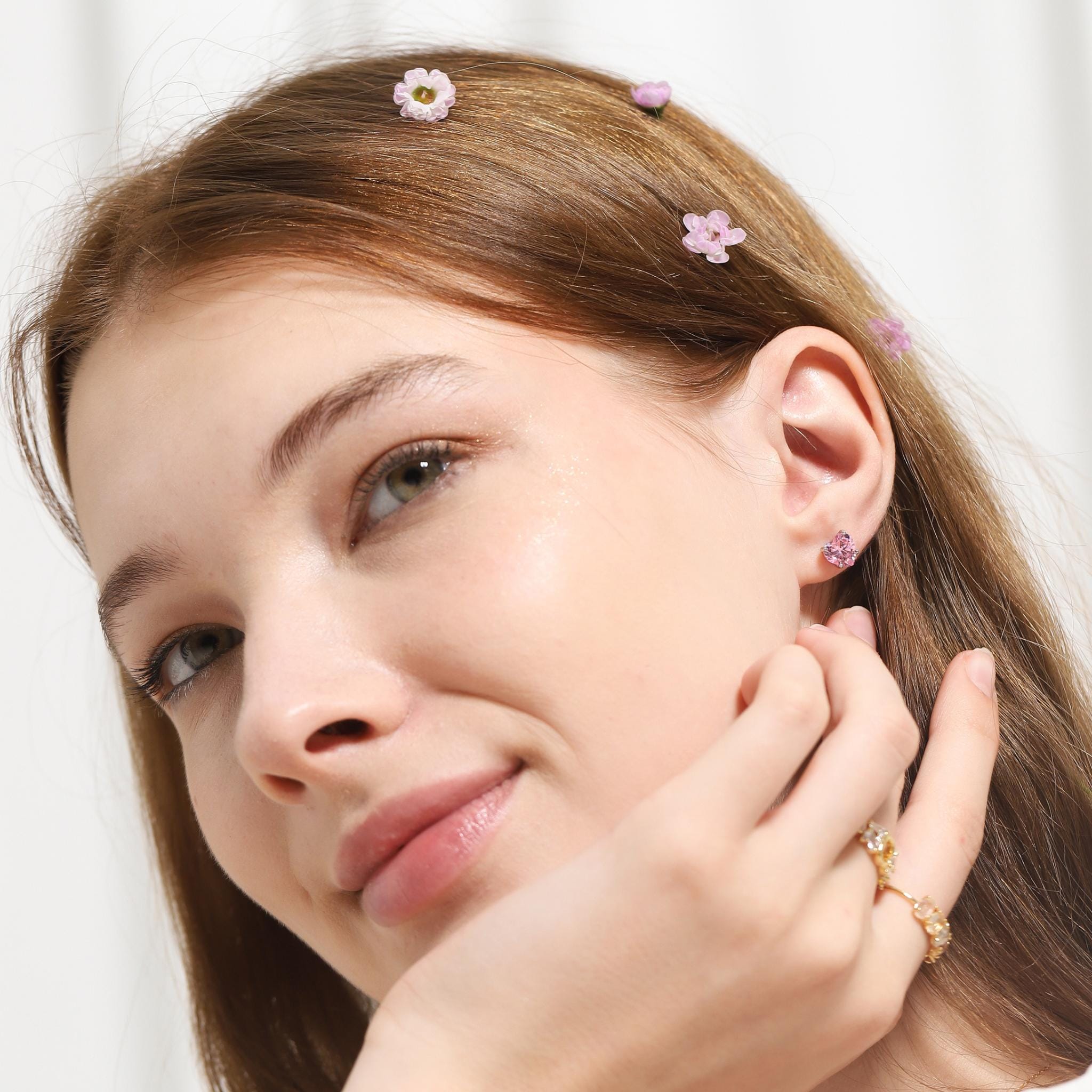 TAI JEWELRY | Glass Heart Studs | Earrings |
