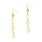 TAI JEWELRY Earrings Gold 4 Stone Linear Drop Earring